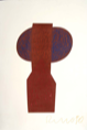 1990, acquaforte-incussione, 70 x 100 cm, rosso, blu, 1/1